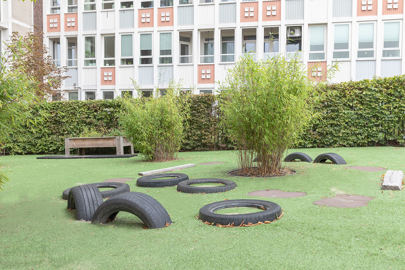 De grote tuin van Kindergarden Arnhem de Enk